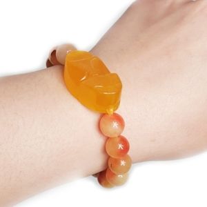 Citrine Yellow Orange Stretchy Bracelet